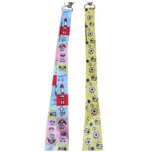 2 NEW Sponge Bob  Nickelodeon Lanyard‎ Id Holder Legacy Badge Key Holders